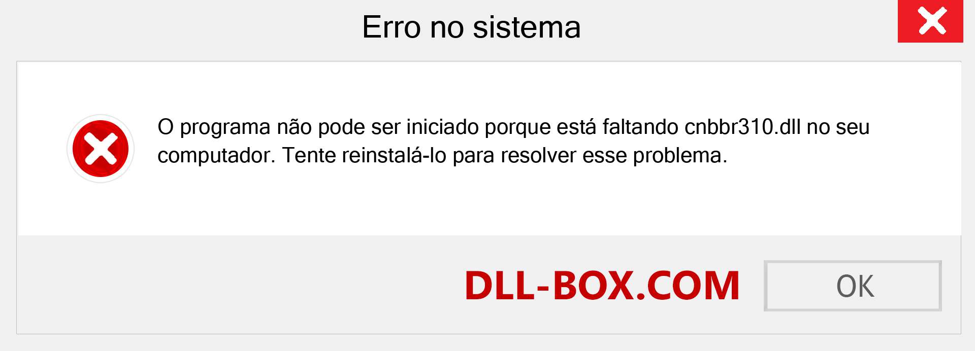 Arquivo cnbbr310.dll ausente ?. Download para Windows 7, 8, 10 - Correção de erro ausente cnbbr310 dll no Windows, fotos, imagens